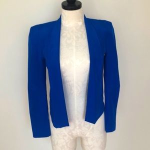 Drapey blazer in show-stopping cobalt